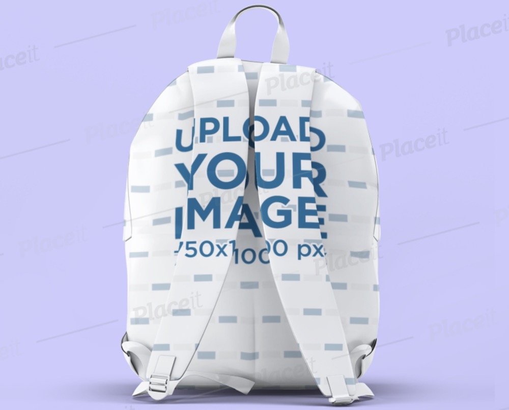 mockup di uno zaino sublimato visto dalle cinghie