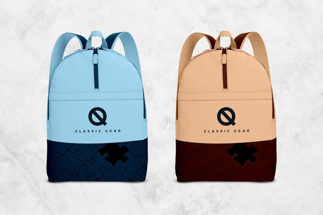 mockup di zaino moderno