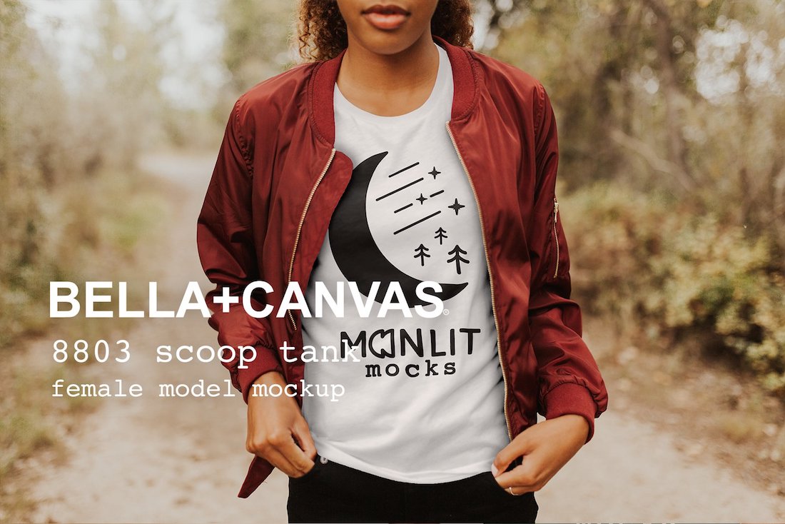 modello femminile di bella tela mockup