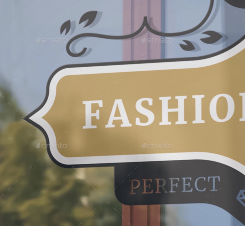6 mockup fotorealistici di segnaletica per finestre