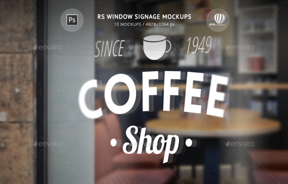 mockup di segnaletica per finestre rs