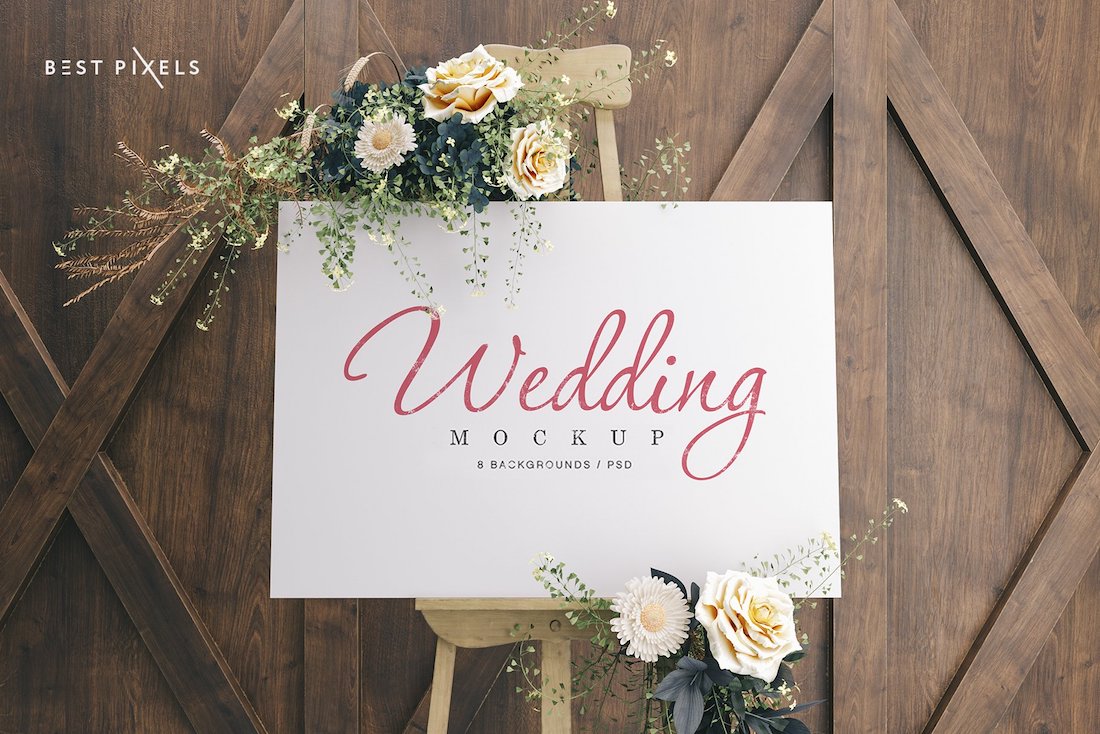 maquettes de tableau de mariage