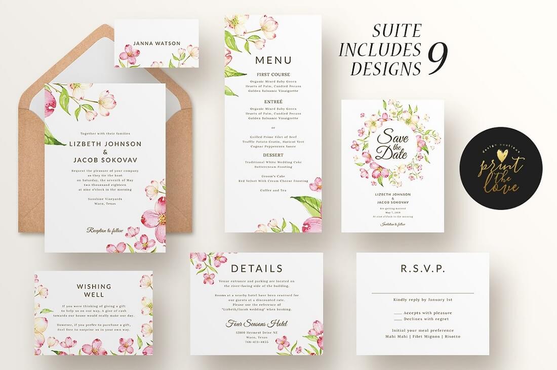suite d'invitation de mariage lizbeth