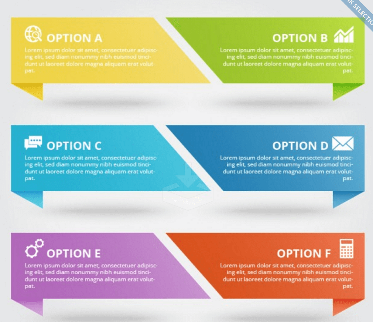 Hermoso conjunto de banners de infografía