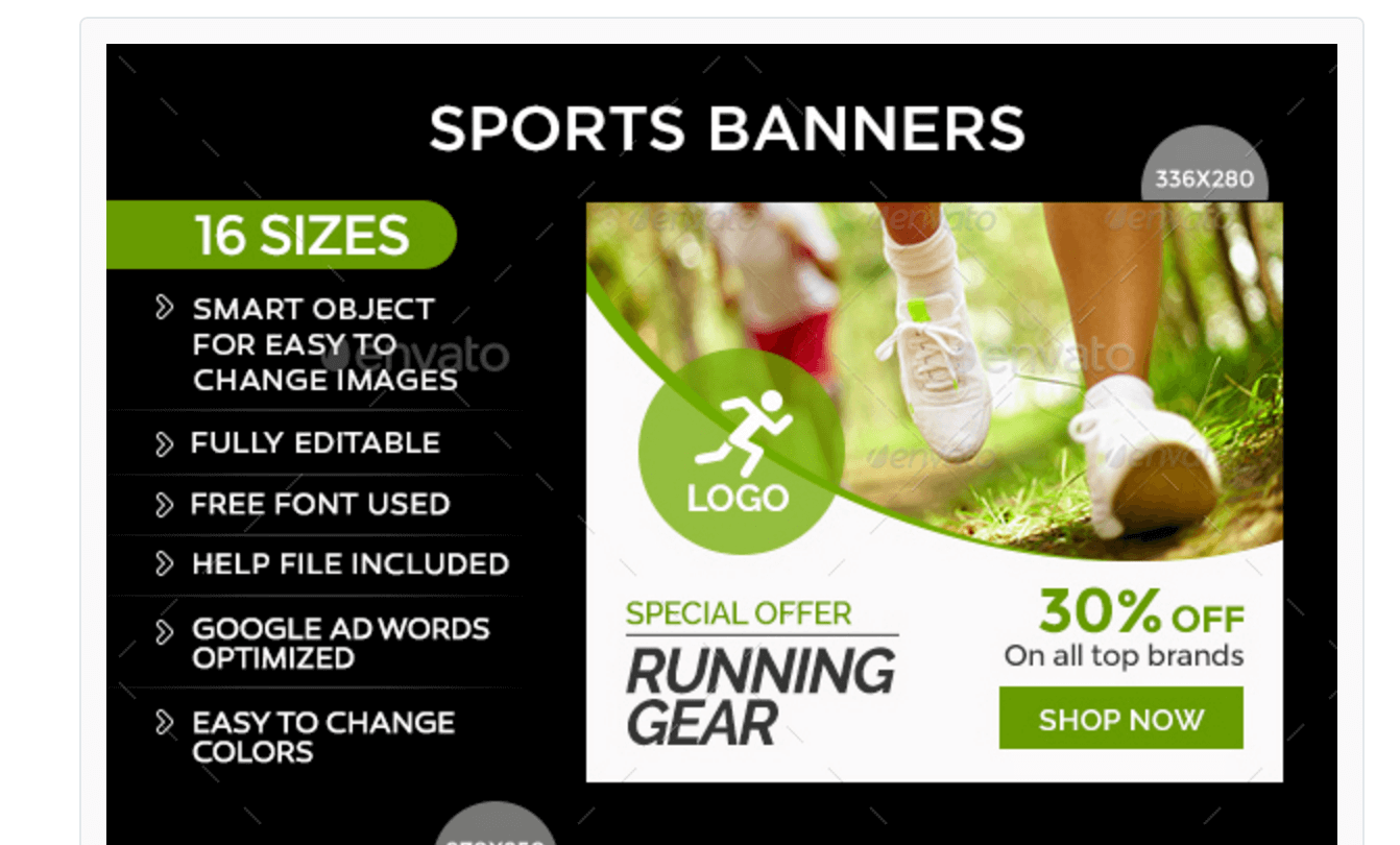 Banners para promoción de contenido deportivo