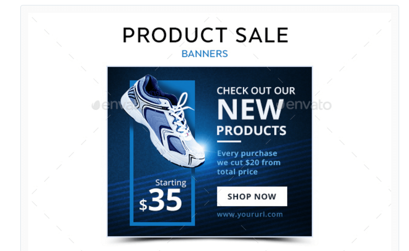 Banners para ventas de productos individuales