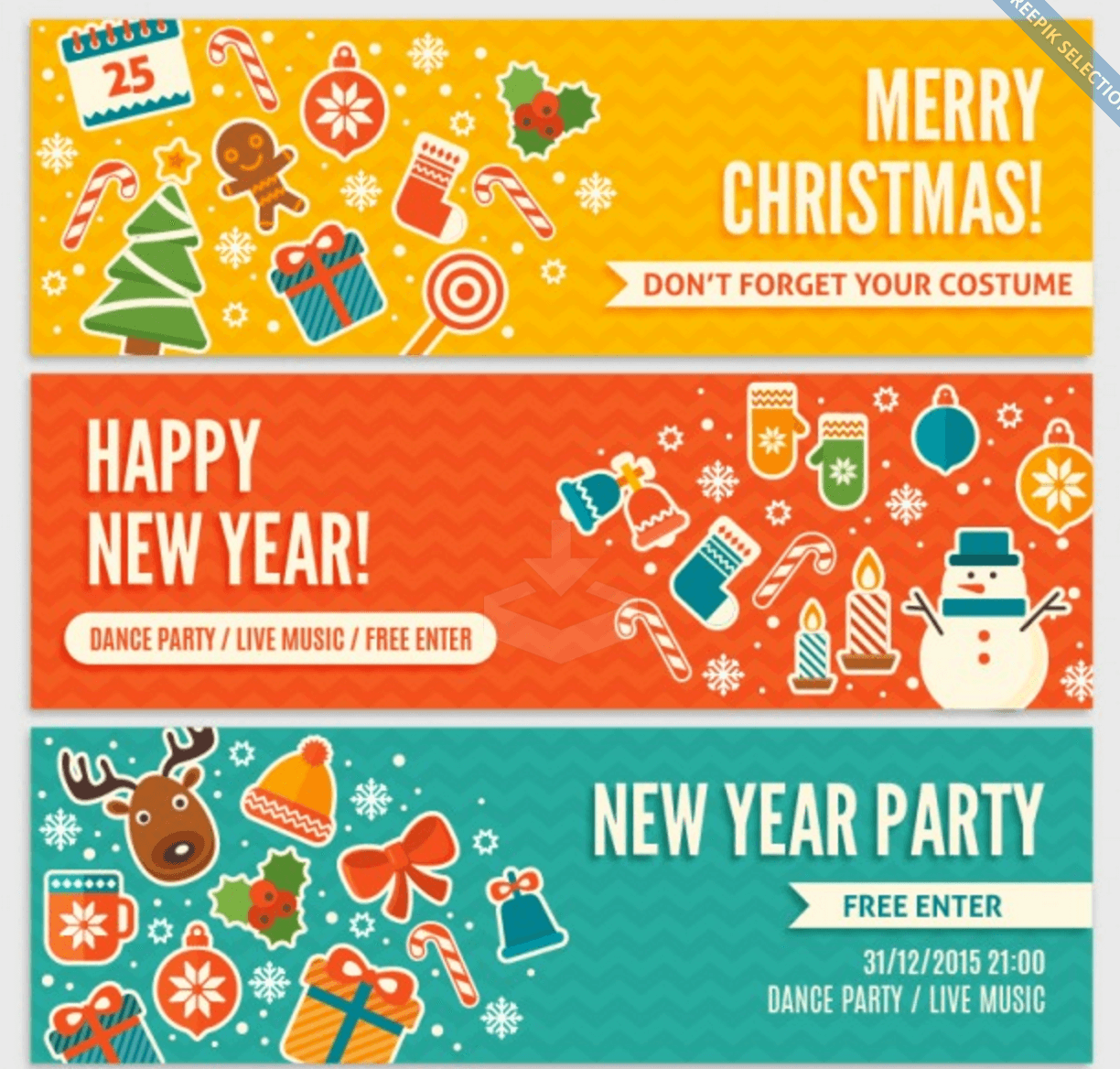 Linda invitación para pancartas navideñas