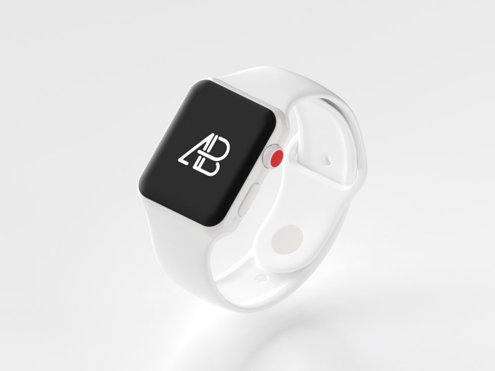 mockup gratuito di apple watch in ceramica serie 3