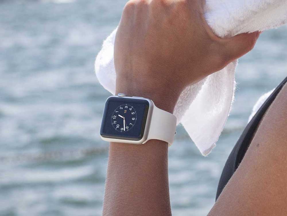 mockup psd di foto di fitness di apple watch