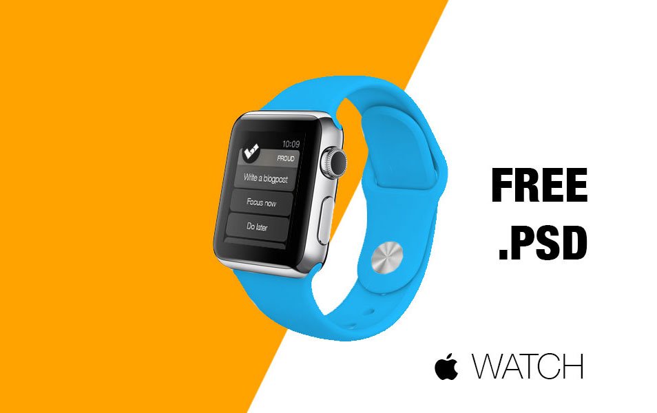 mockup di orologio apple con cinturino a colori personalizzato gratuito