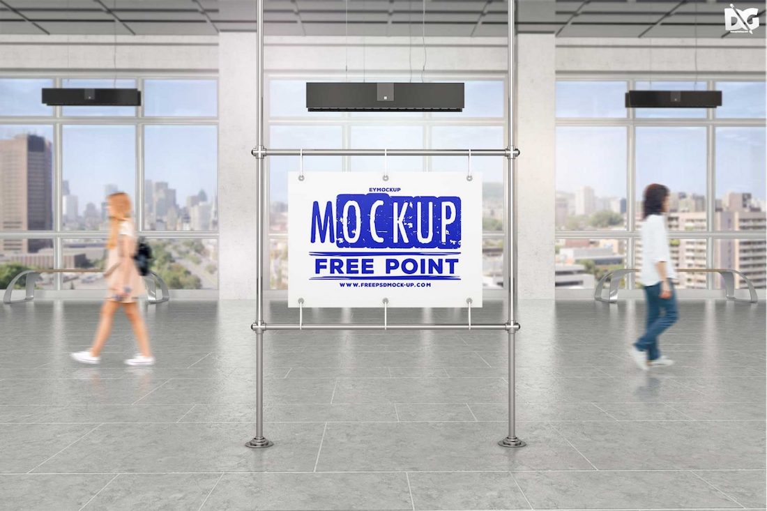 maquete de pôster da estação de metrô