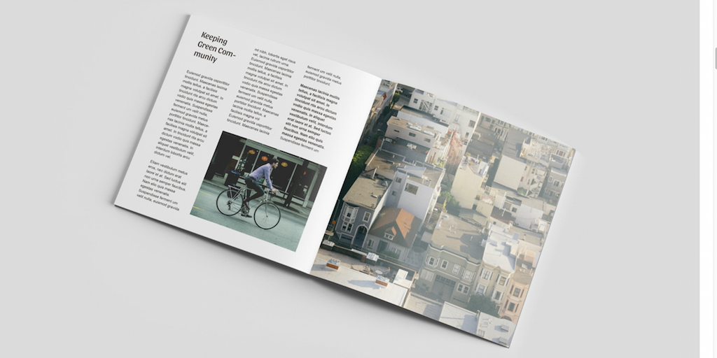 Maqueta de revista cuadrada - PSD gratis
