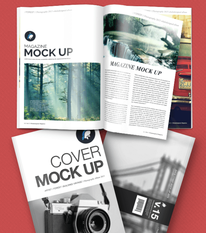 Maqueta gratis - Revista + Portada