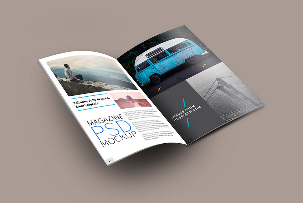 Maqueta PSD de Revista Abierta