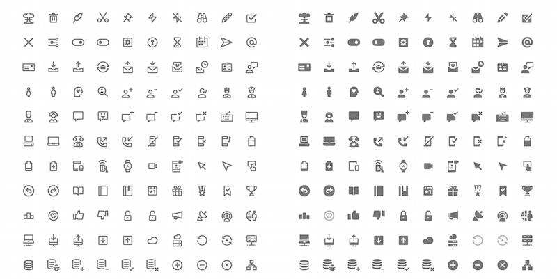 350 icone vettoriali gratis - Google Material Design