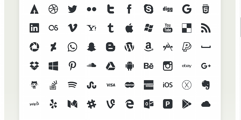 Picons - Icone vettoriali di social media