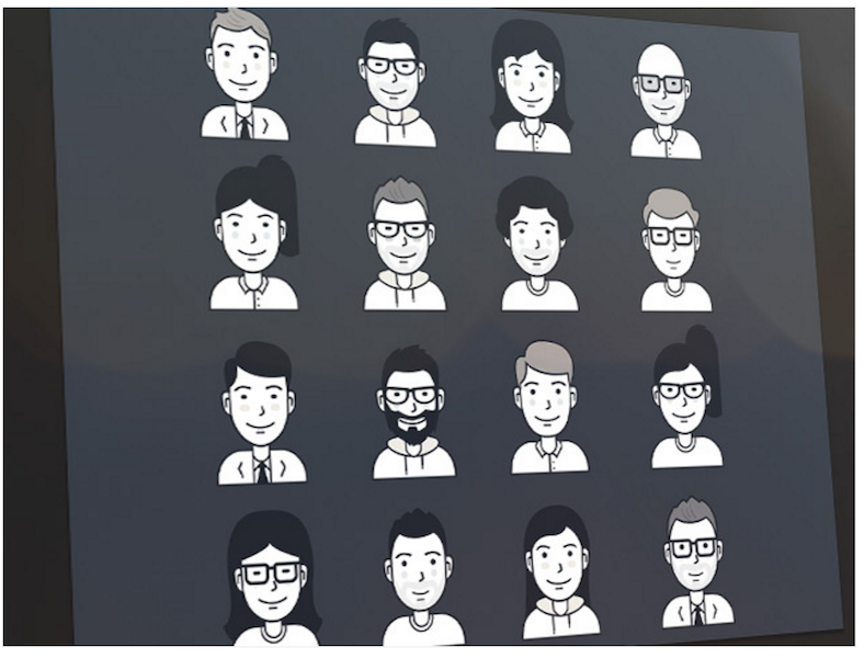 16 icone avatar utente vettoriali gratis
