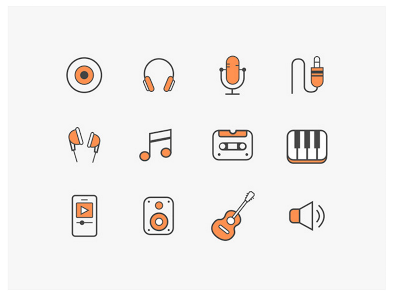 12 icone musicali gratuite