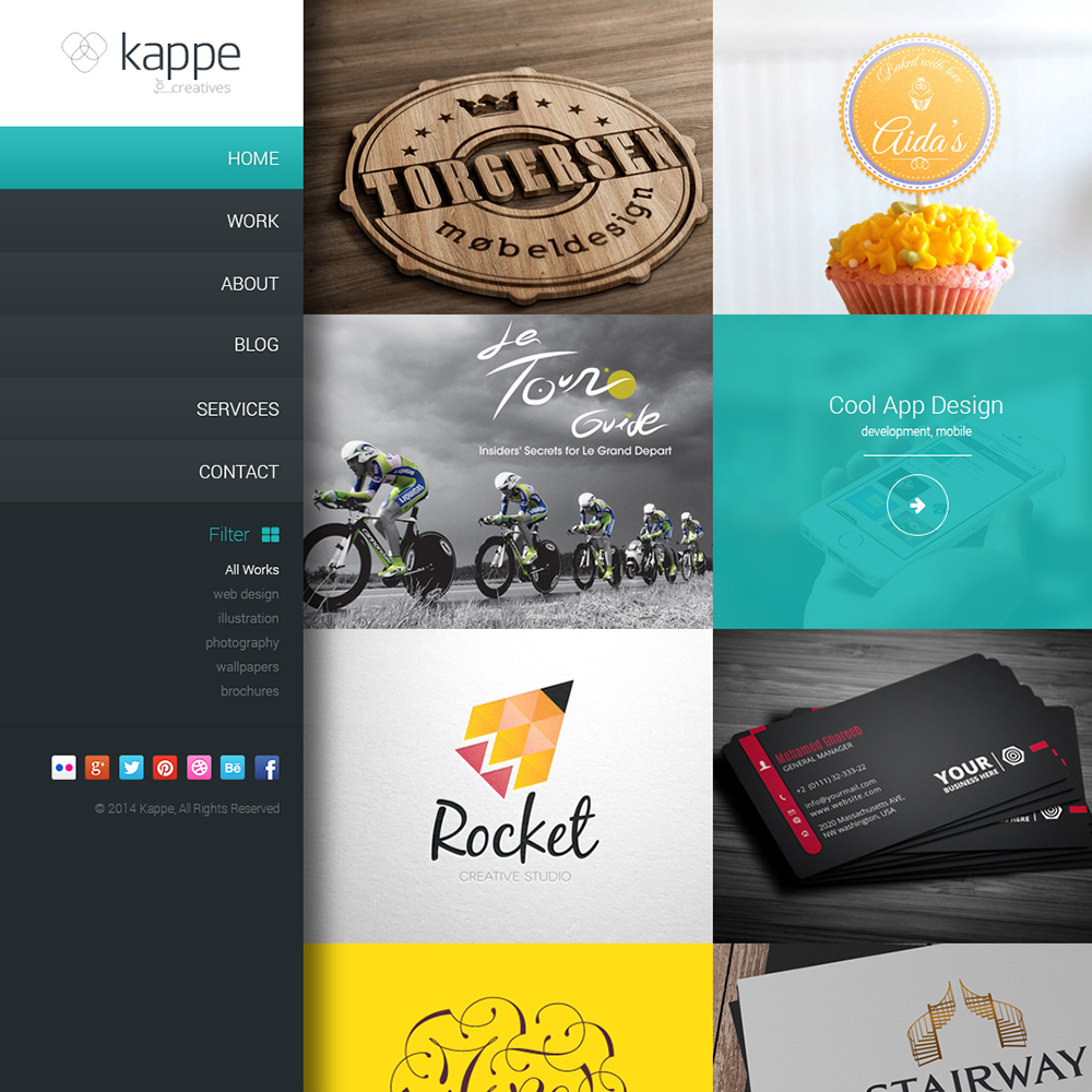 เทมเพลต PSD ฟรีของ Kappe