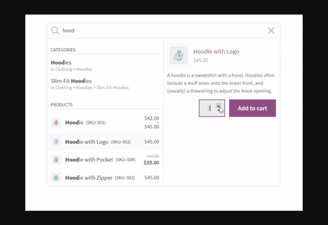ปลั๊กอินการค้นหา WooCommerce อย่างง่าย