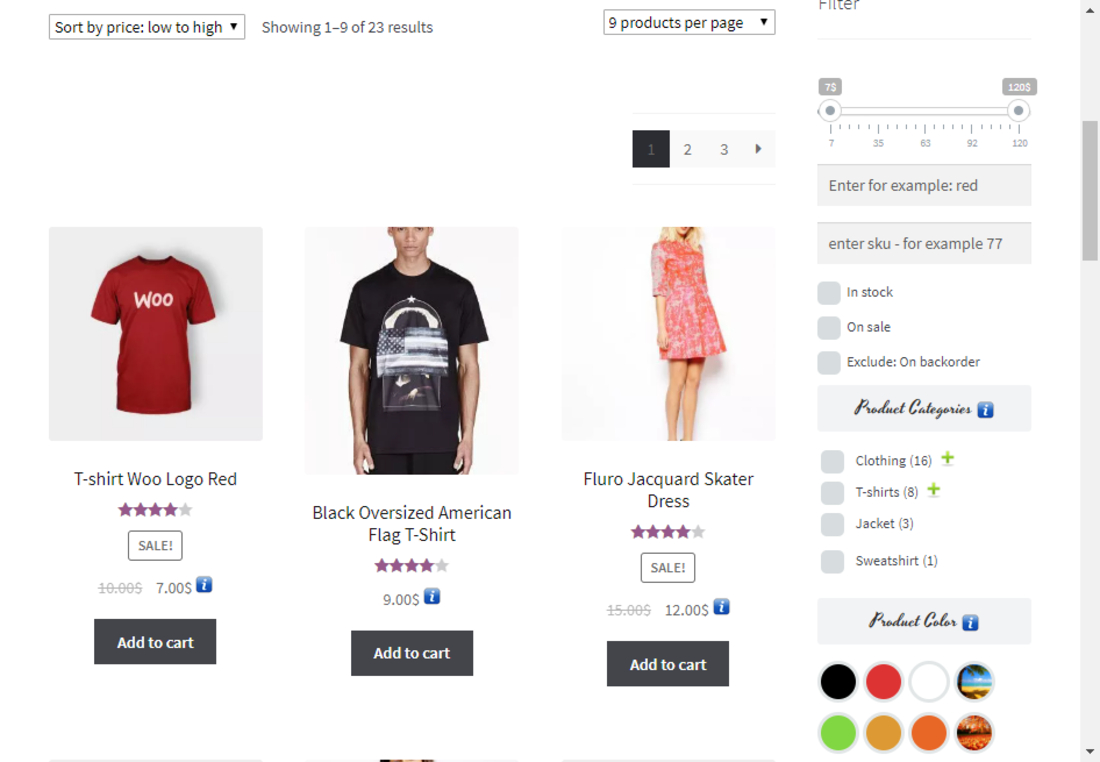 ตัวกรองผลิตภัณฑ์ WooCommerce ที่ตอบสนอง