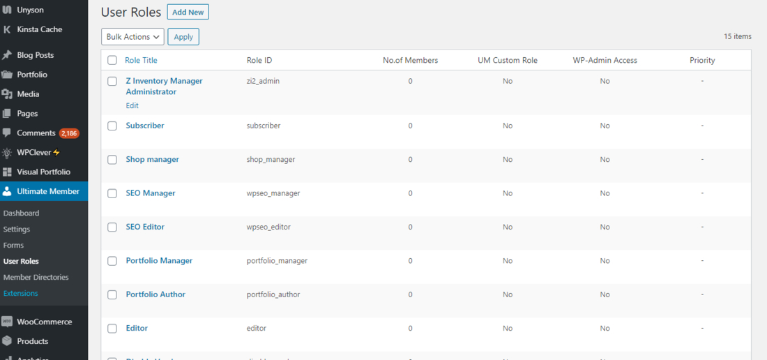 Pagina de setări Ultimate Member WordPress Directory Member PLugin