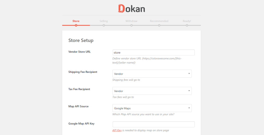 Dokan - страница настройки лучшего решения WooCommerce Multivendor Marketplace