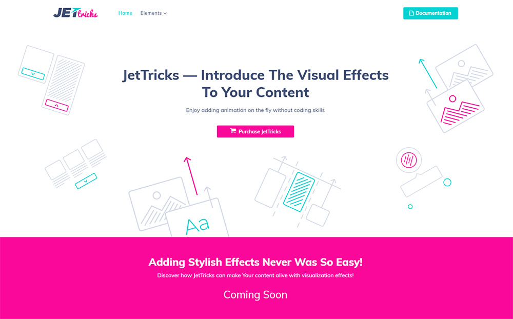 JetTricks - надстройка визуальных эффектов для плагина Elementor WordPress