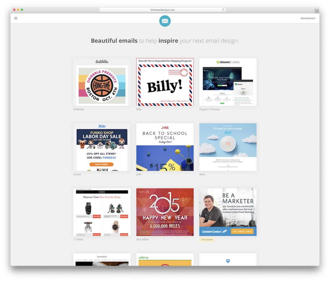 แรงบันดาลใจในการออกแบบอีเมลโดยการออกแบบอีเมล html