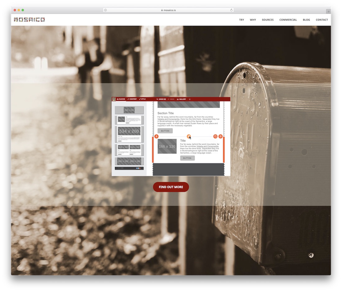 เทมเพลตอีเมล html ที่ตอบสนองของ mosaico