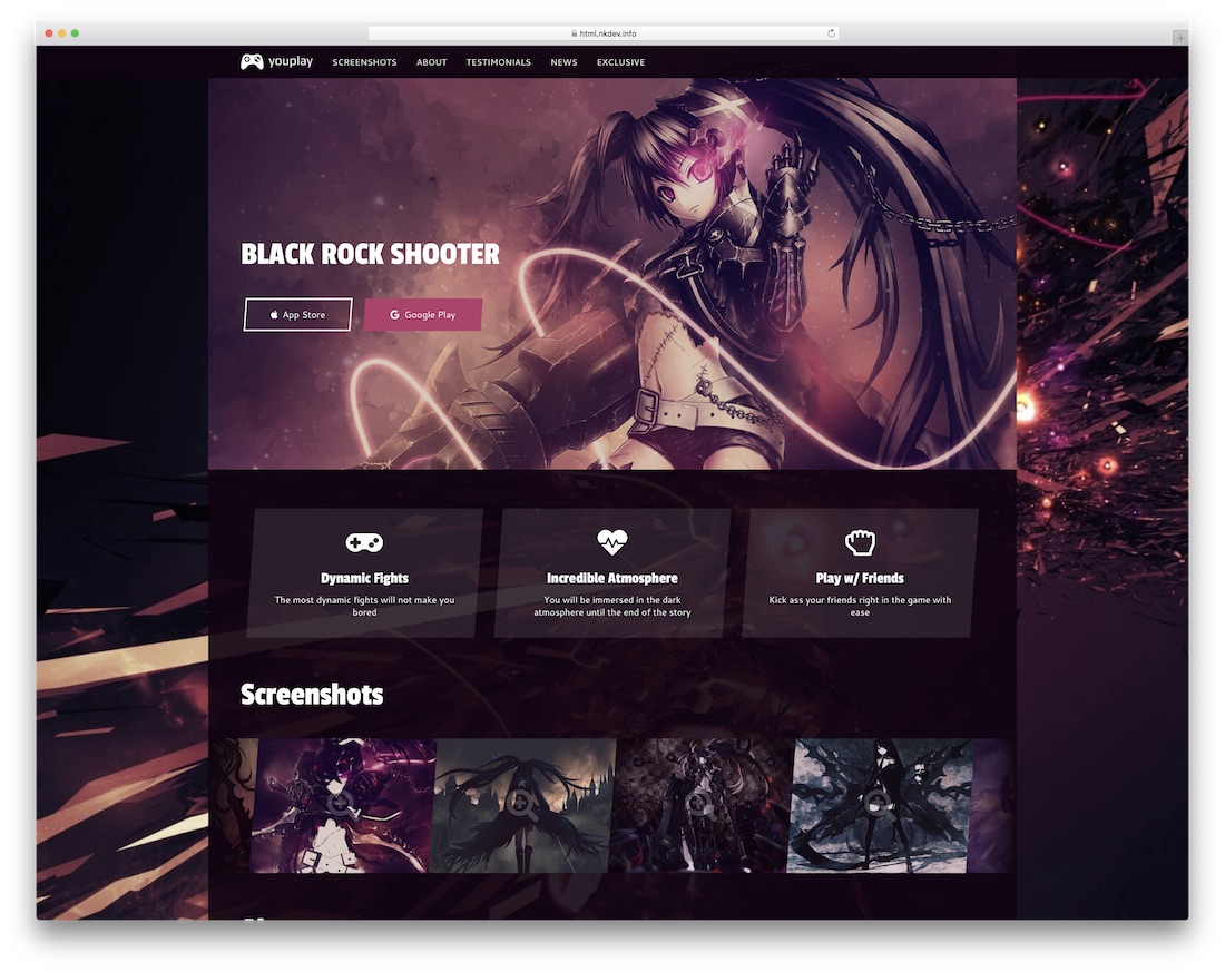 modelo de site de jogos youplay