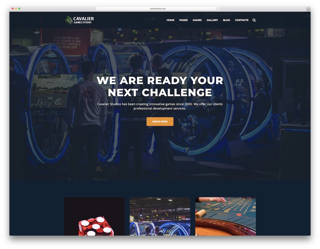 modelo de site html de jogos cavalier