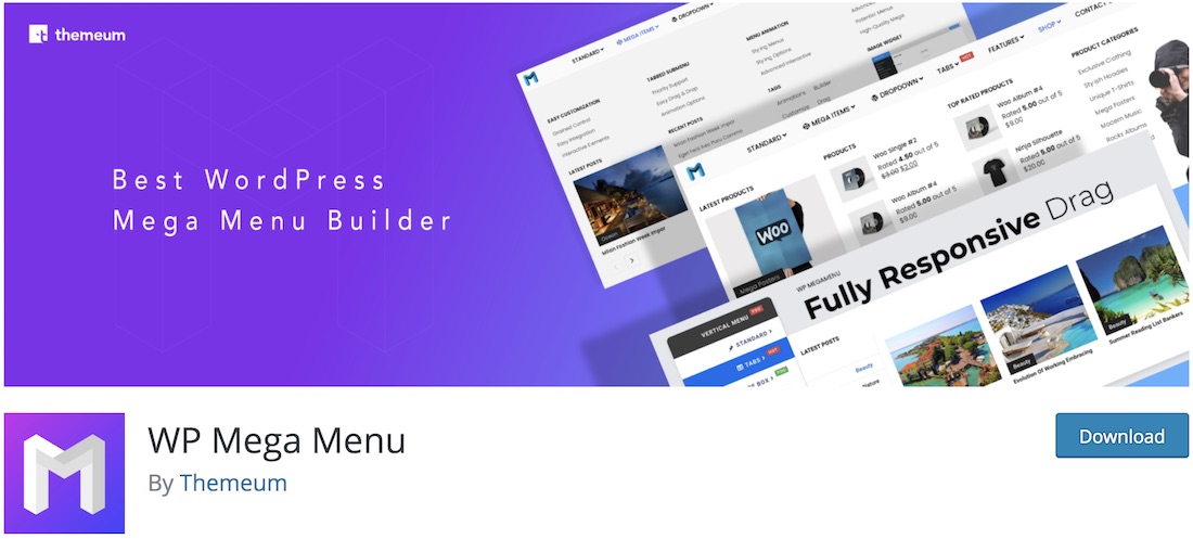 плагин WP Mega Menu для Wordpress