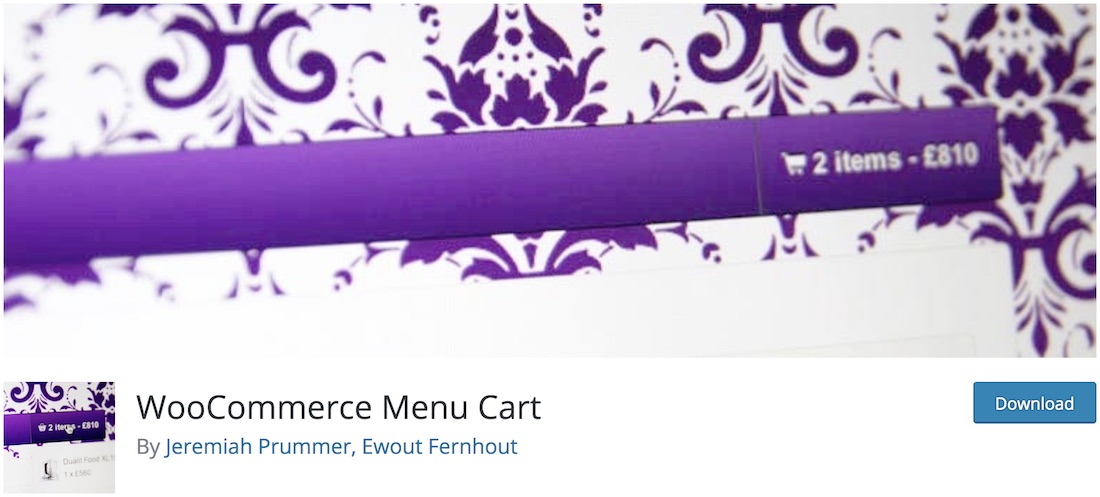 плагин WordPress для корзины меню woocommerce