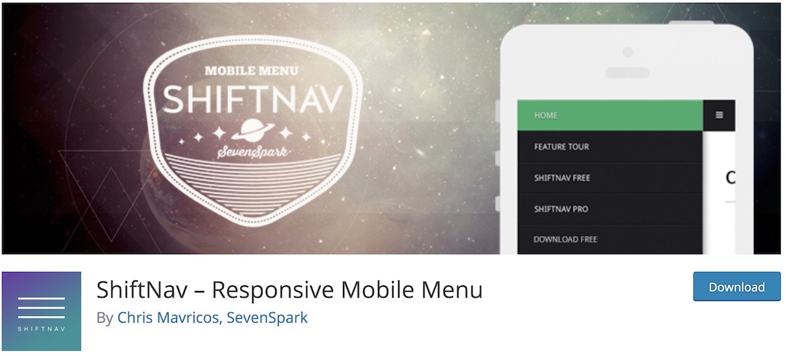 плагин shiftnav для wordpress
