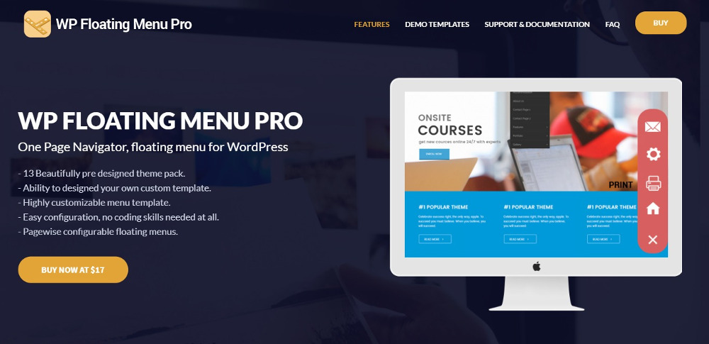 WP плавающее меню Pro