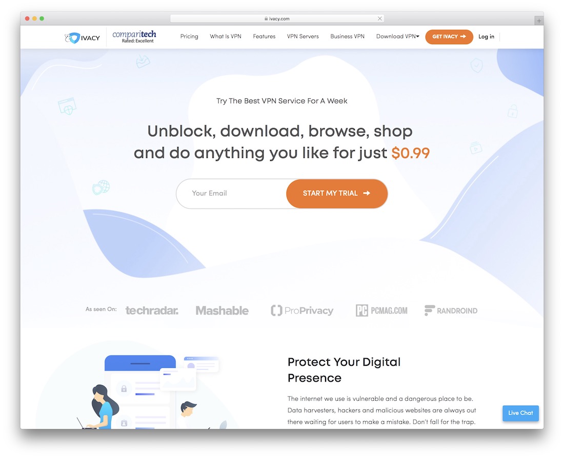 service vpn ivacy