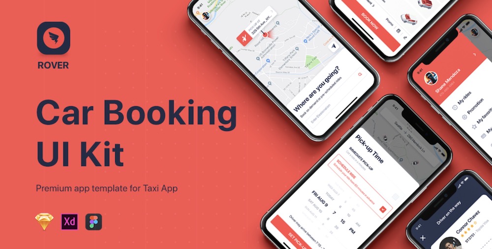 rover สเก็ตช์ ui kit