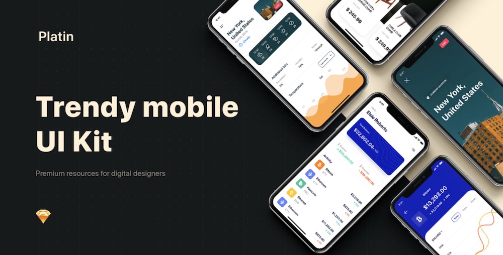 แพลตตินั่มสเก็ตช์ ui kit