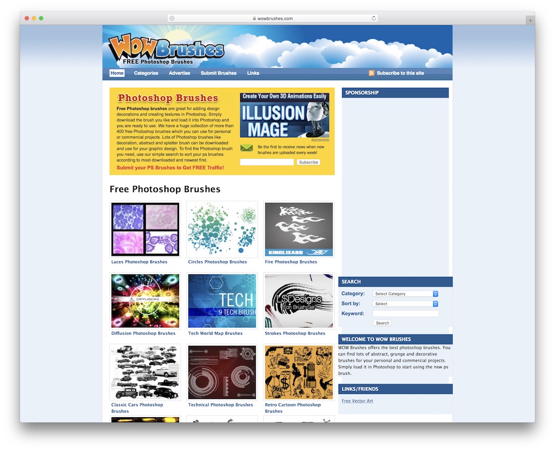 wow pennelli pennelli Photoshop gratuiti