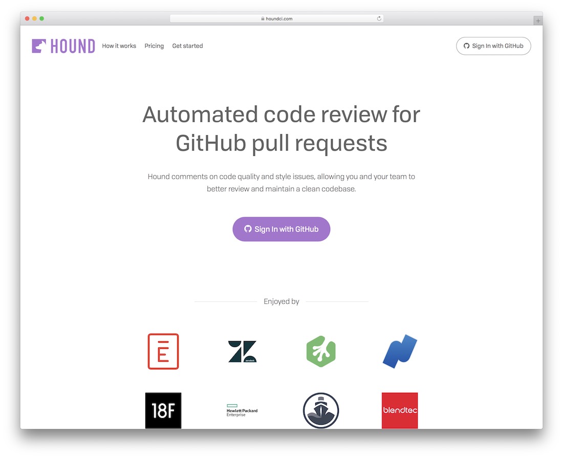 ferramenta de teste de código hound