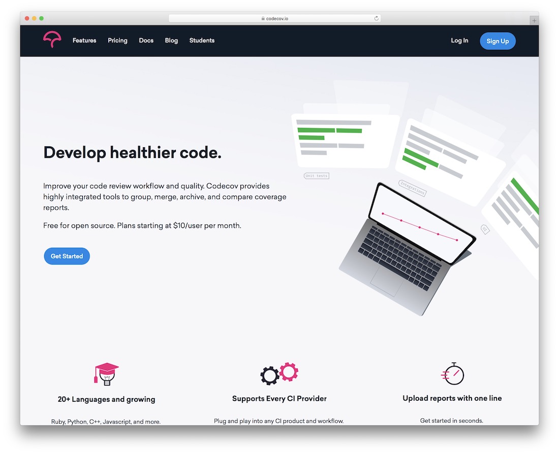 ferramenta de teste de qualidade de código codecov