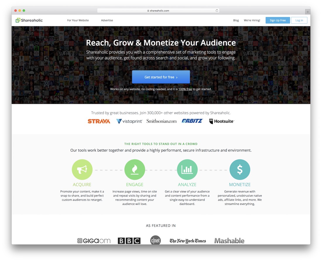 condivisione social shareaholic e monetizzazione