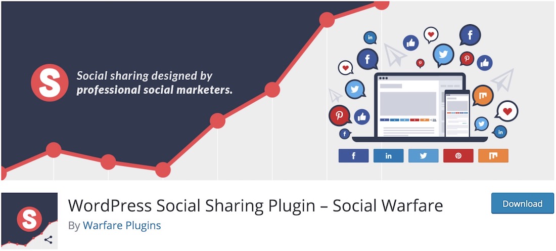 widget di condivisione social gratuito di social warfare
