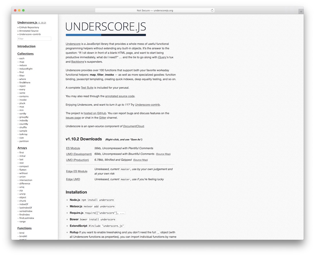 motore di template di sottolineatura per javascript