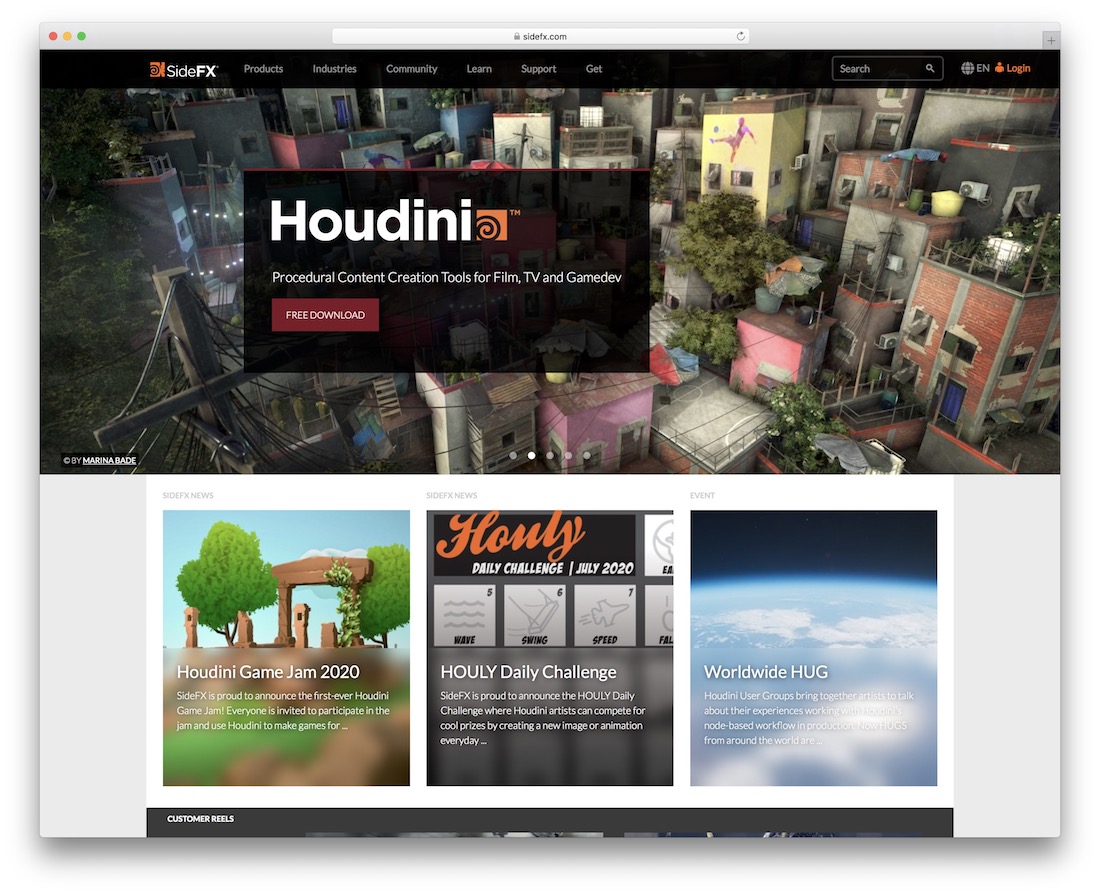 outil d'édition 3d houdini