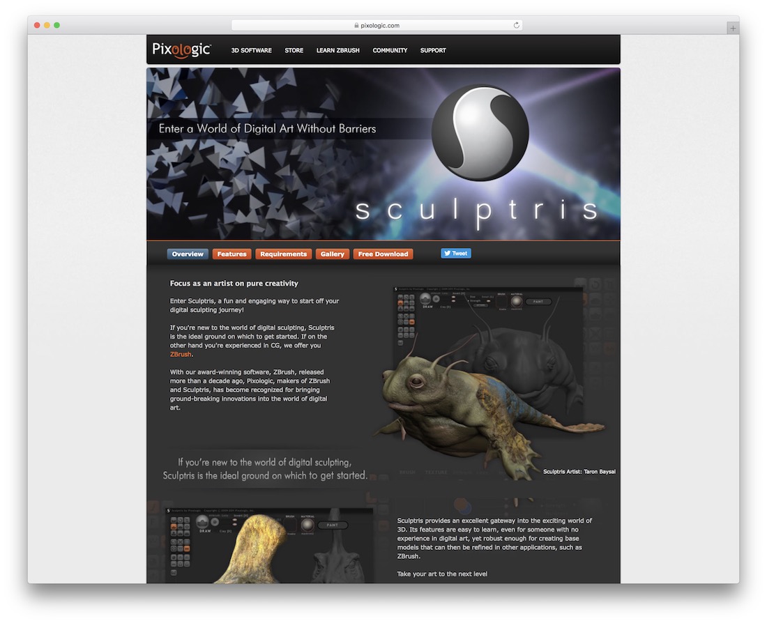 outil d'édition 3D sculptris