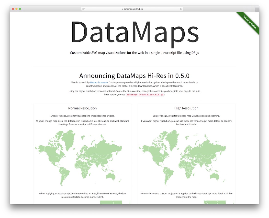 bibliotecas javascript de mapas de dados para mapas dinâmicos