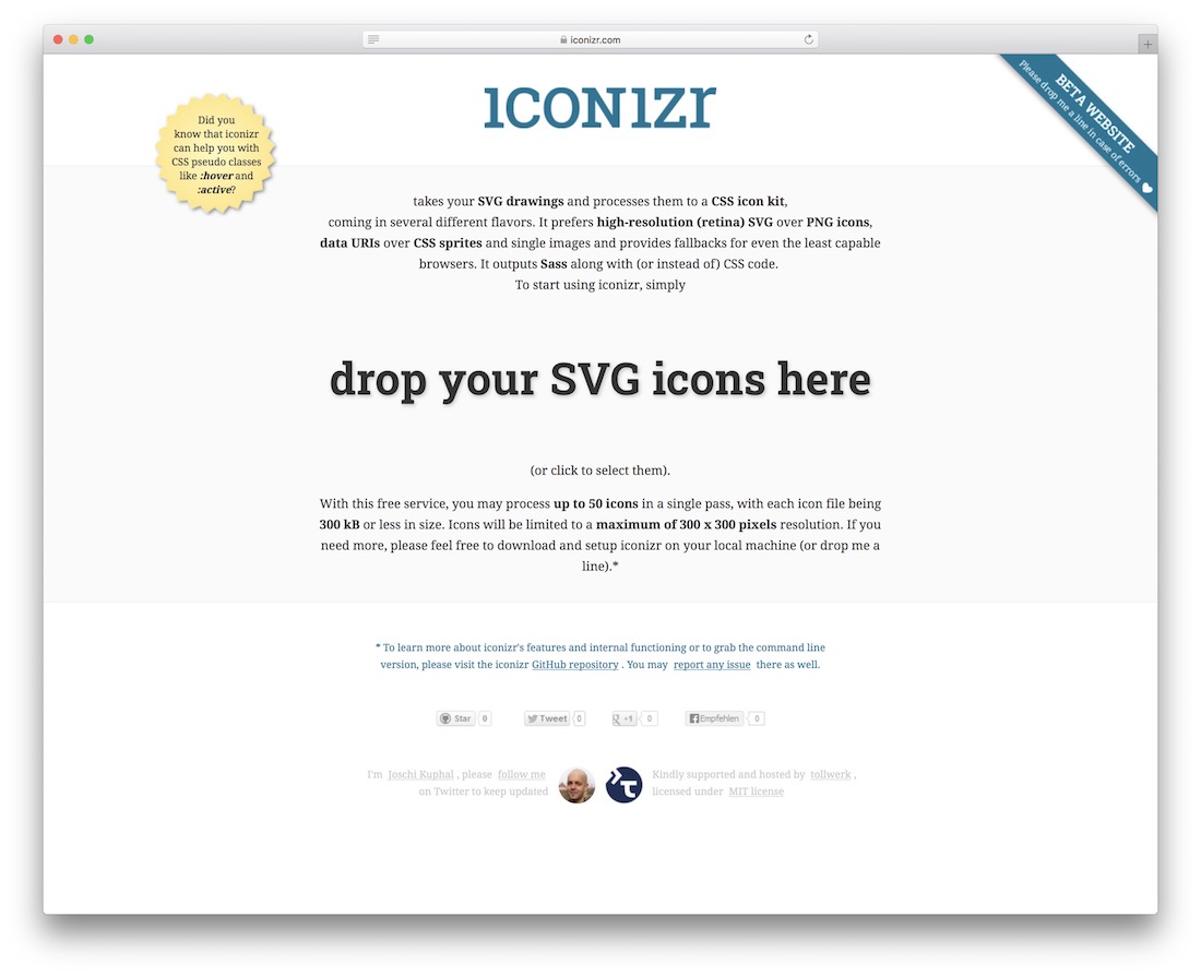 iconizr z rysunków svg do ikon css