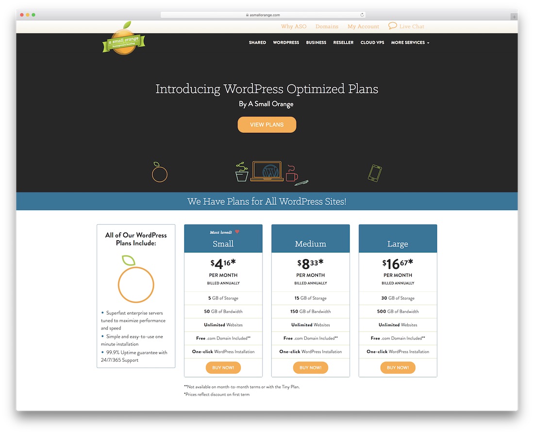 un petit hébergement orange pas cher pour wordpress